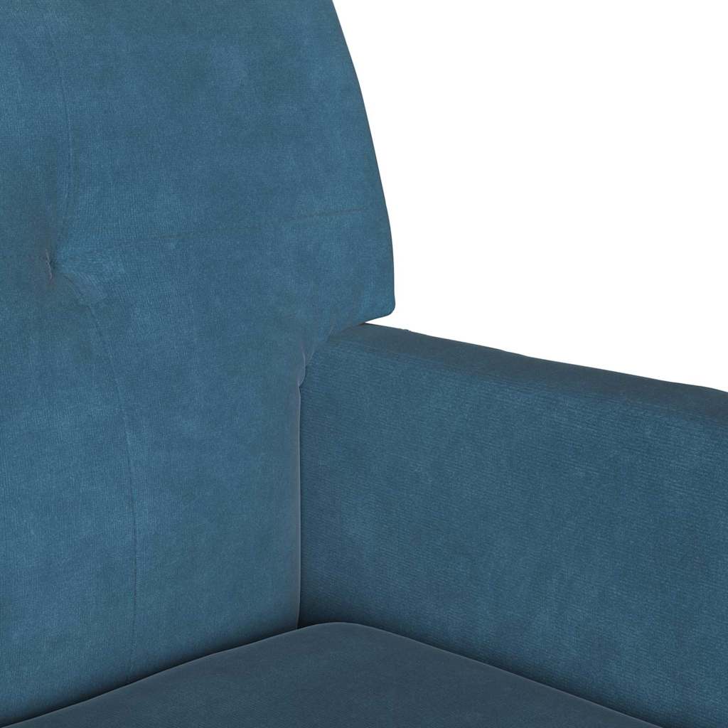 vidaXL Fotel Chesterfield Niebieski 112 x 65,5 x 75 cm Aksamit