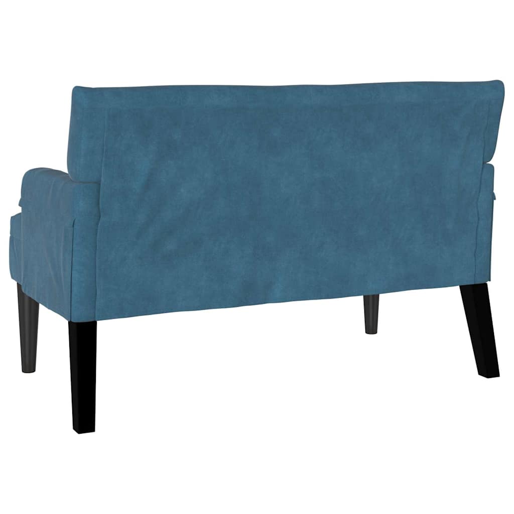vidaXL Fotel Chesterfield Niebieski 112 x 65,5 x 75 cm Aksamit