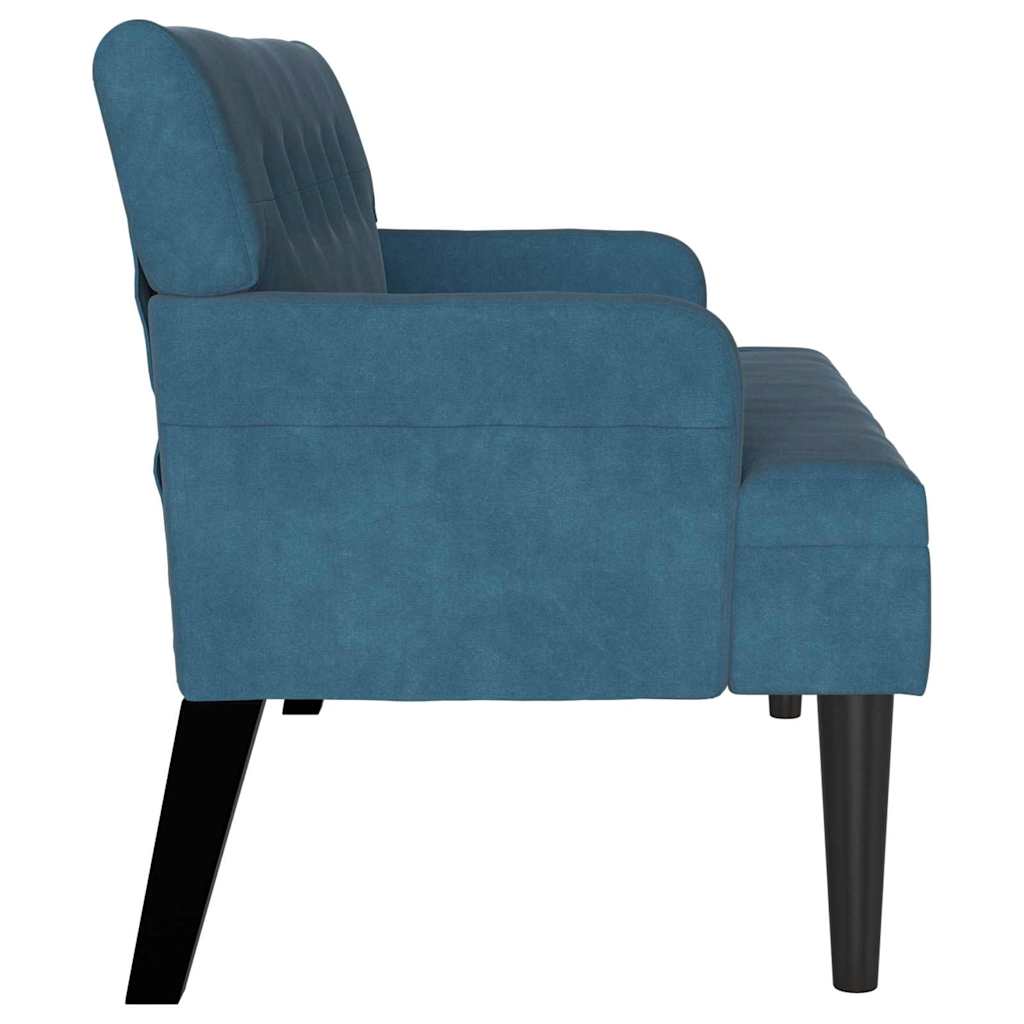 vidaXL Fotel Chesterfield Niebieski 112 x 65,5 x 75 cm Aksamit