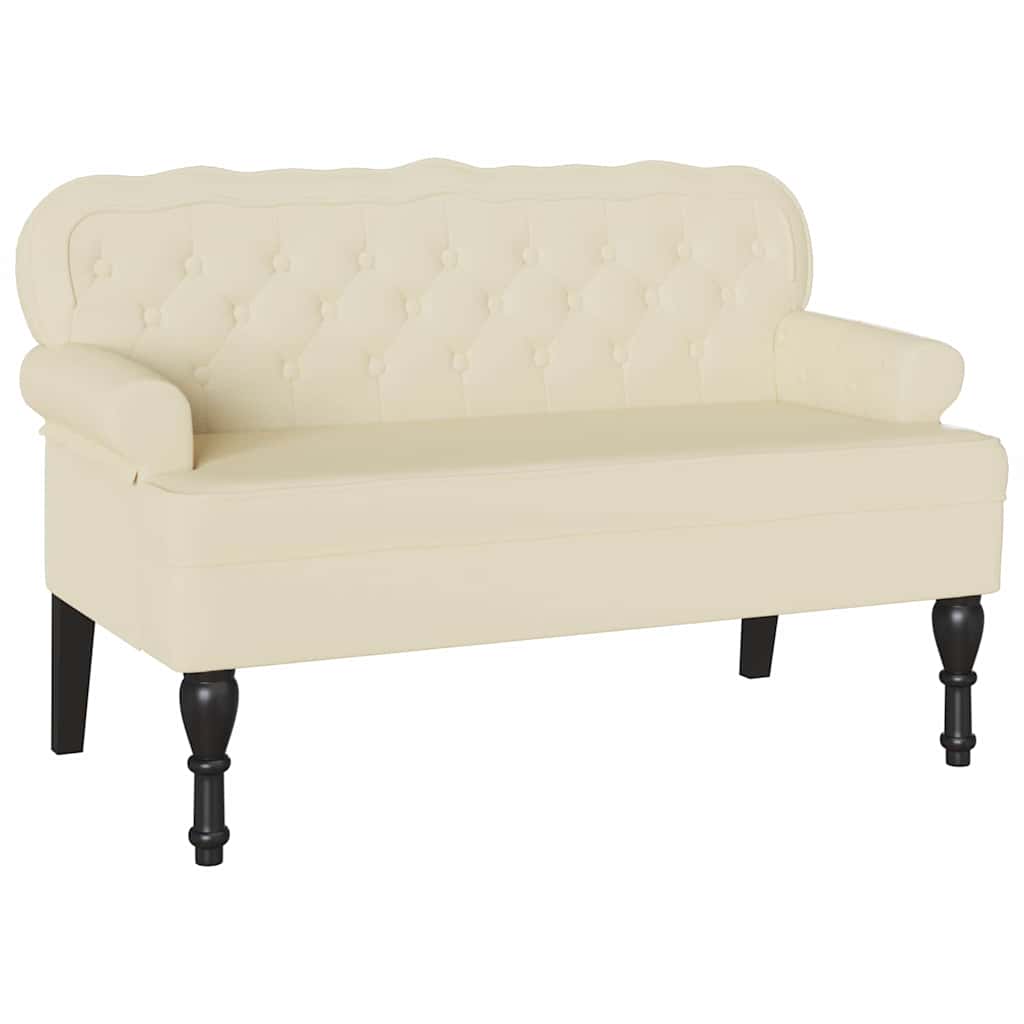 vidaXL Fotel Chesterfield Kremowy 119,5 x 64,5 x 75 cm
