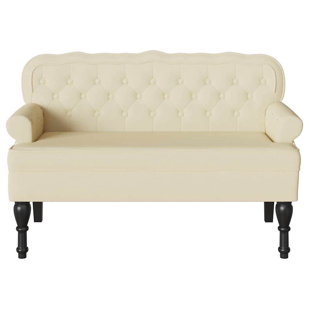 vidaXL Fotel Chesterfield Kremowy 119,5 x 64,5 x 75 cm
