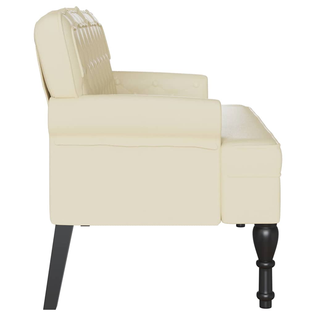 vidaXL Fotel Chesterfield Kremowy 119,5 x 64,5 x 75 cm