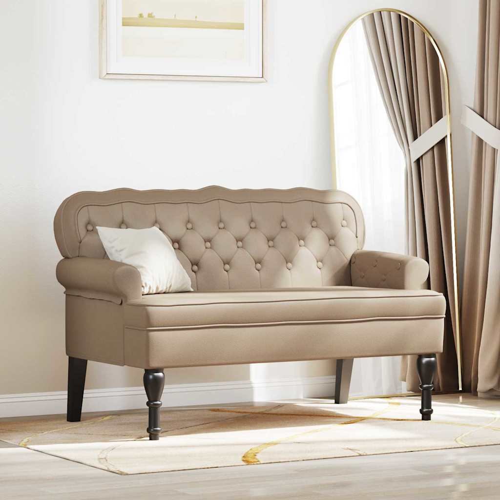 vidaXL Fotel Chesterfield Cappuccino 119,5 x 64,5 x 75 cm