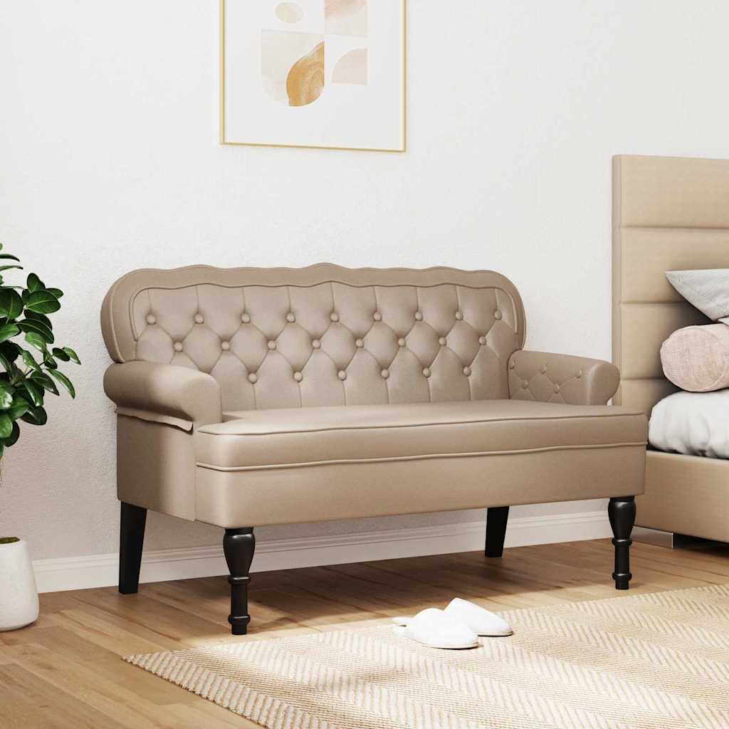 vidaXL Fotel Chesterfield Cappuccino 119,5 x 64,5 x 75 cm