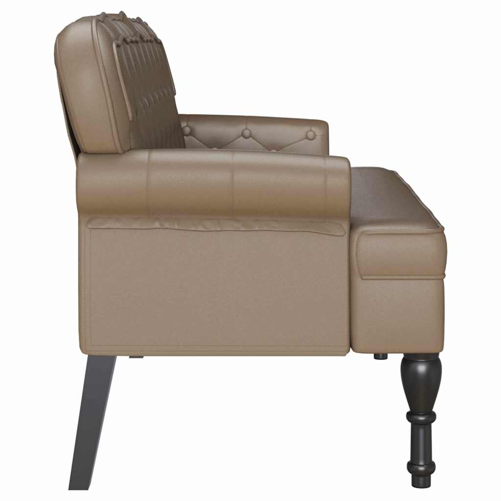 vidaXL Fotel Chesterfield Cappuccino 119,5 x 64,5 x 75 cm
