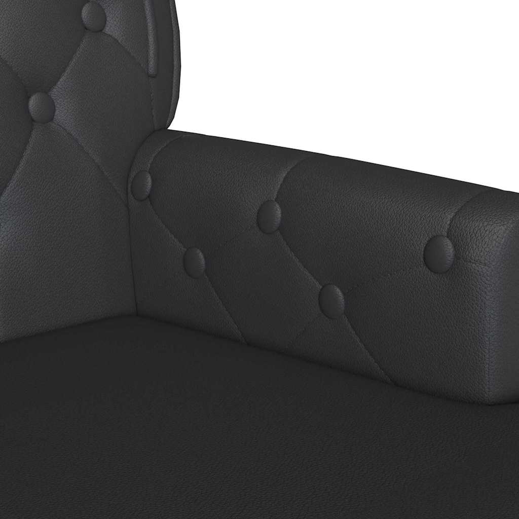 vidaXL Fotel Chesterfield Czarny 119,5 x 64,5 x 75 cm