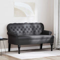 vidaXL Fotel Chesterfield Czarny 119,5 x 64,5 x 75 cm