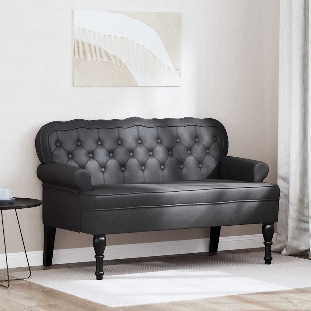 vidaXL Fotel Chesterfield Czarny 119,5 x 64,5 x 75 cm