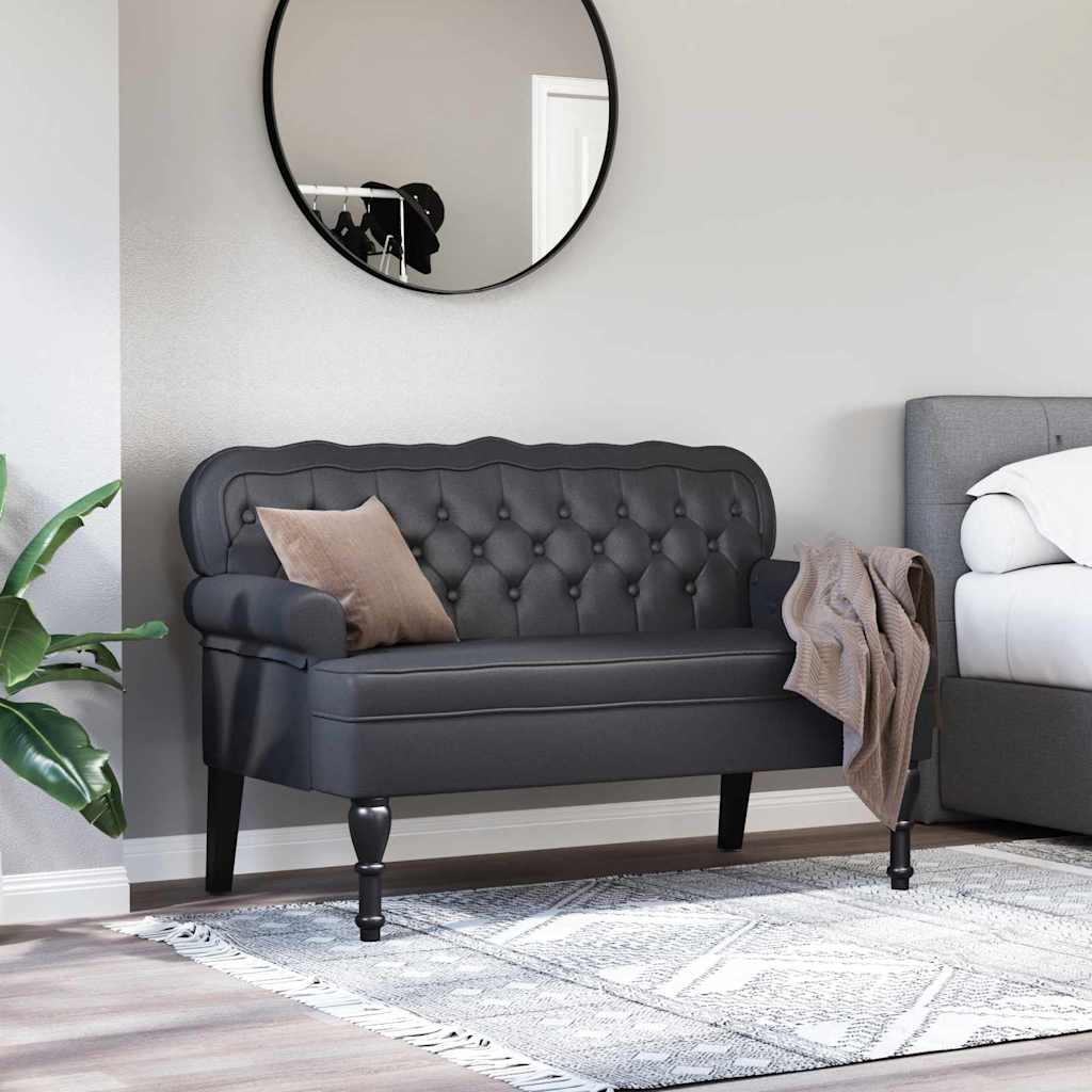 vidaXL Fotel Chesterfield Czarny 119,5 x 64,5 x 75 cm