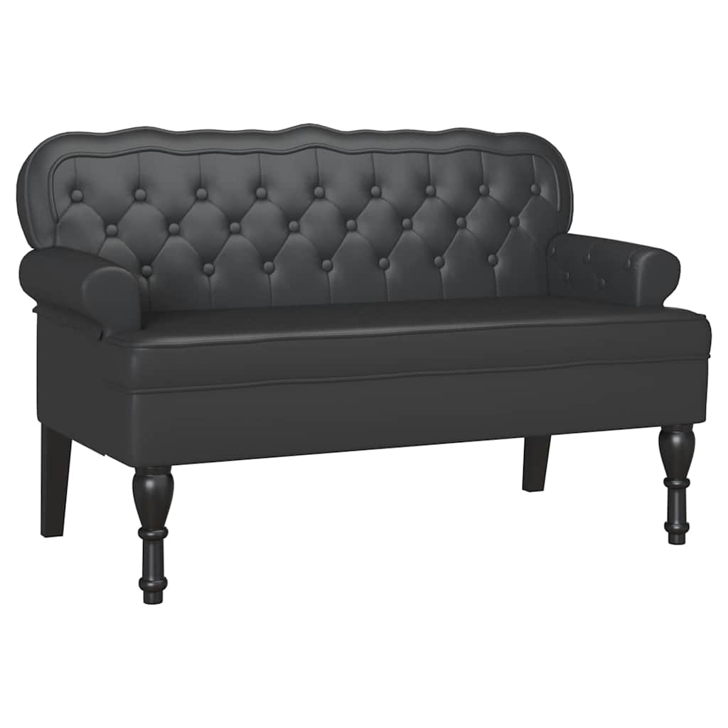 vidaXL Fotel Chesterfield Czarny 119,5 x 64,5 x 75 cm