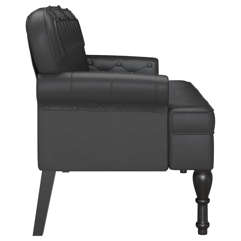 vidaXL Fotel Chesterfield Czarny 119,5 x 64,5 x 75 cm