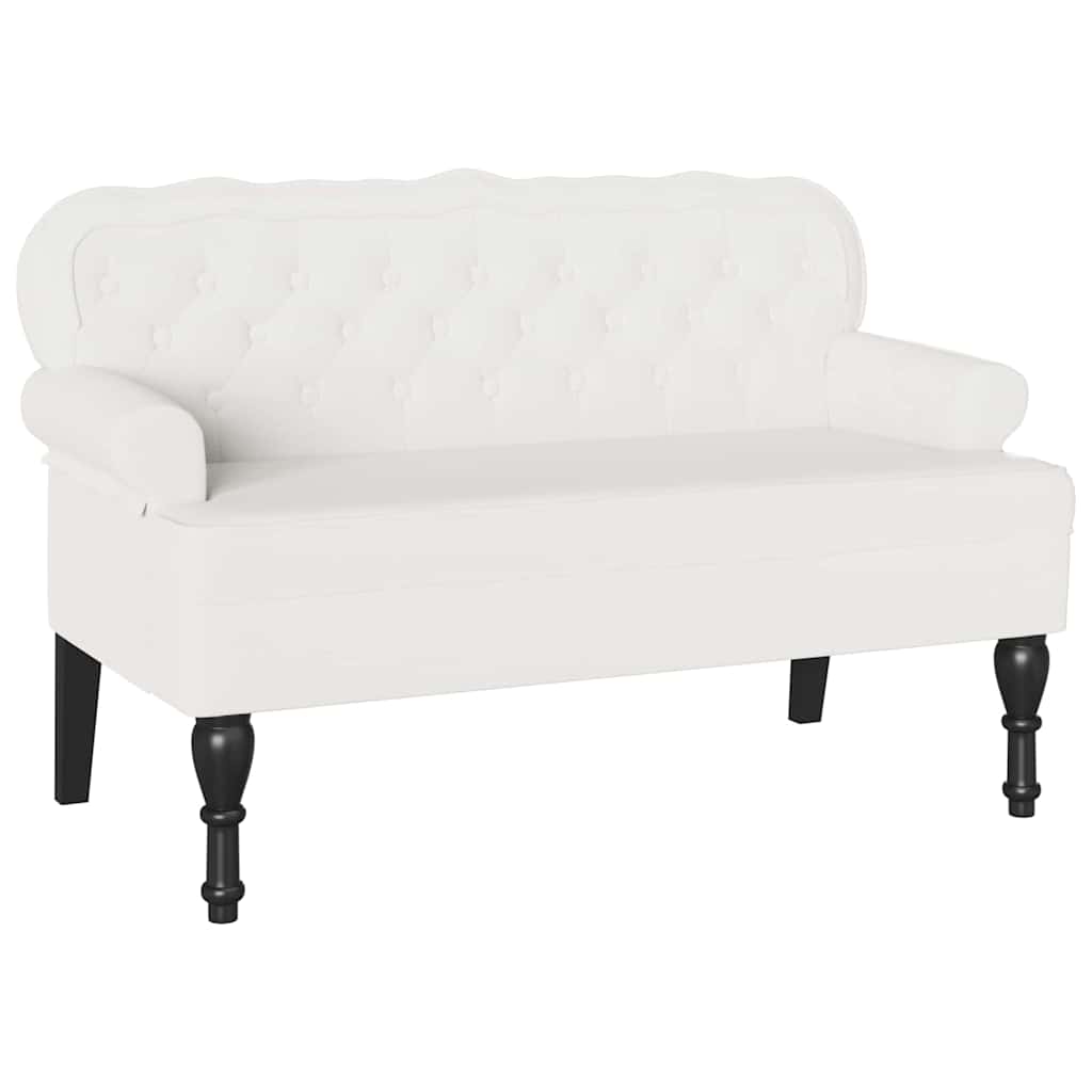vidaXL Fotel Chesterfield Biały 119,5 x 64,5 x 75 cm Skóra ekologiczna