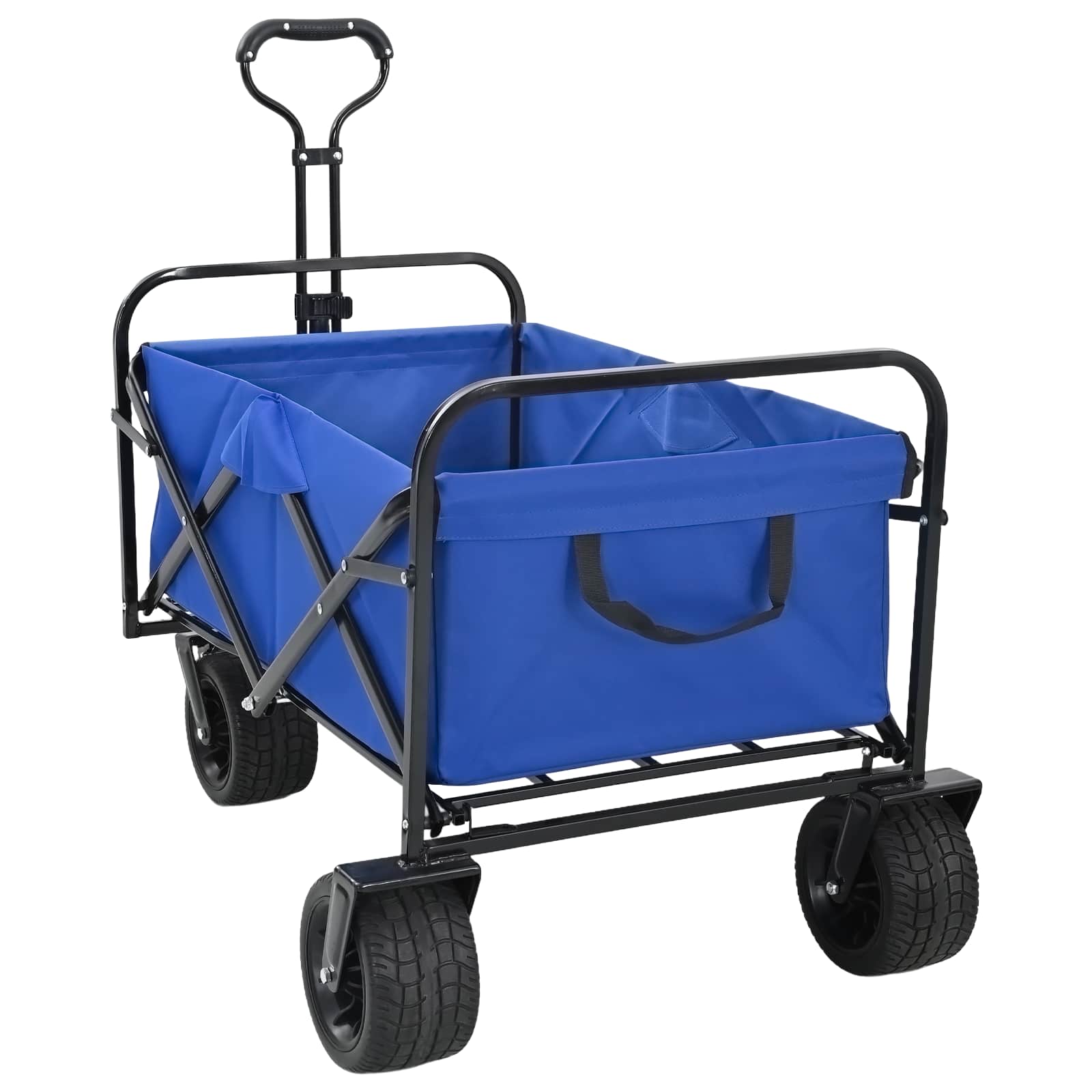 vidaXL Wózek Składany niebieski 89 x 63 x 96 cm