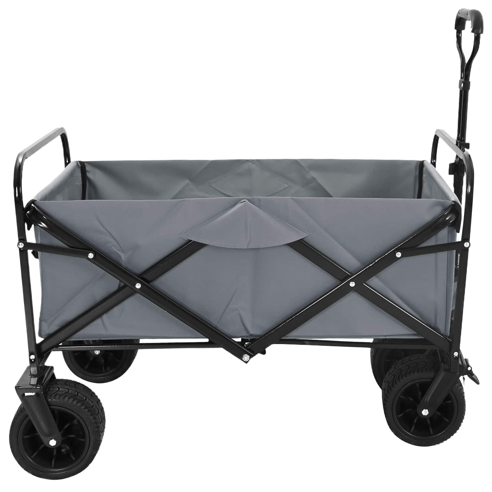 vidaXL Wózek Składany Szary 89 x 63 x 96 cm Stal i poliester Oxford