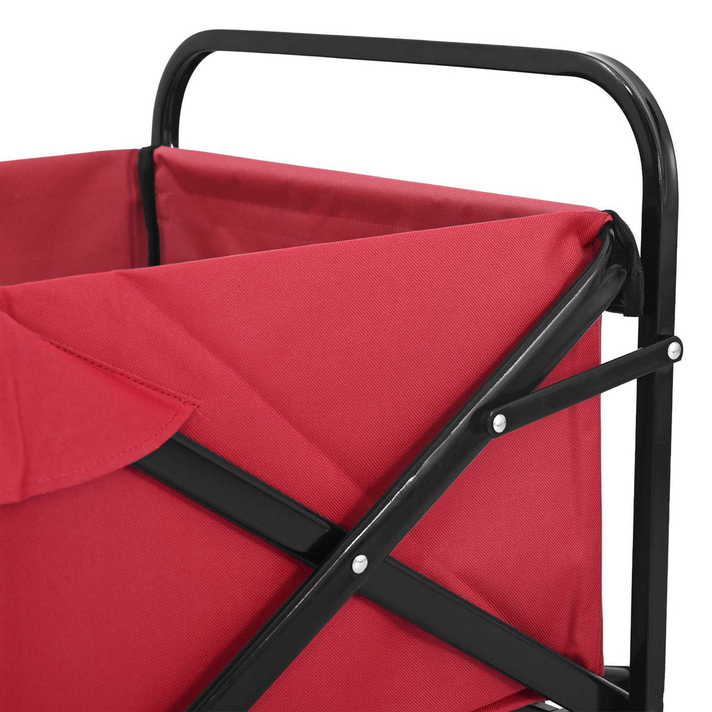 vidaXL Wózek Składany czerwony 89 x 63 x 96 cm Stal i poliester Oxford