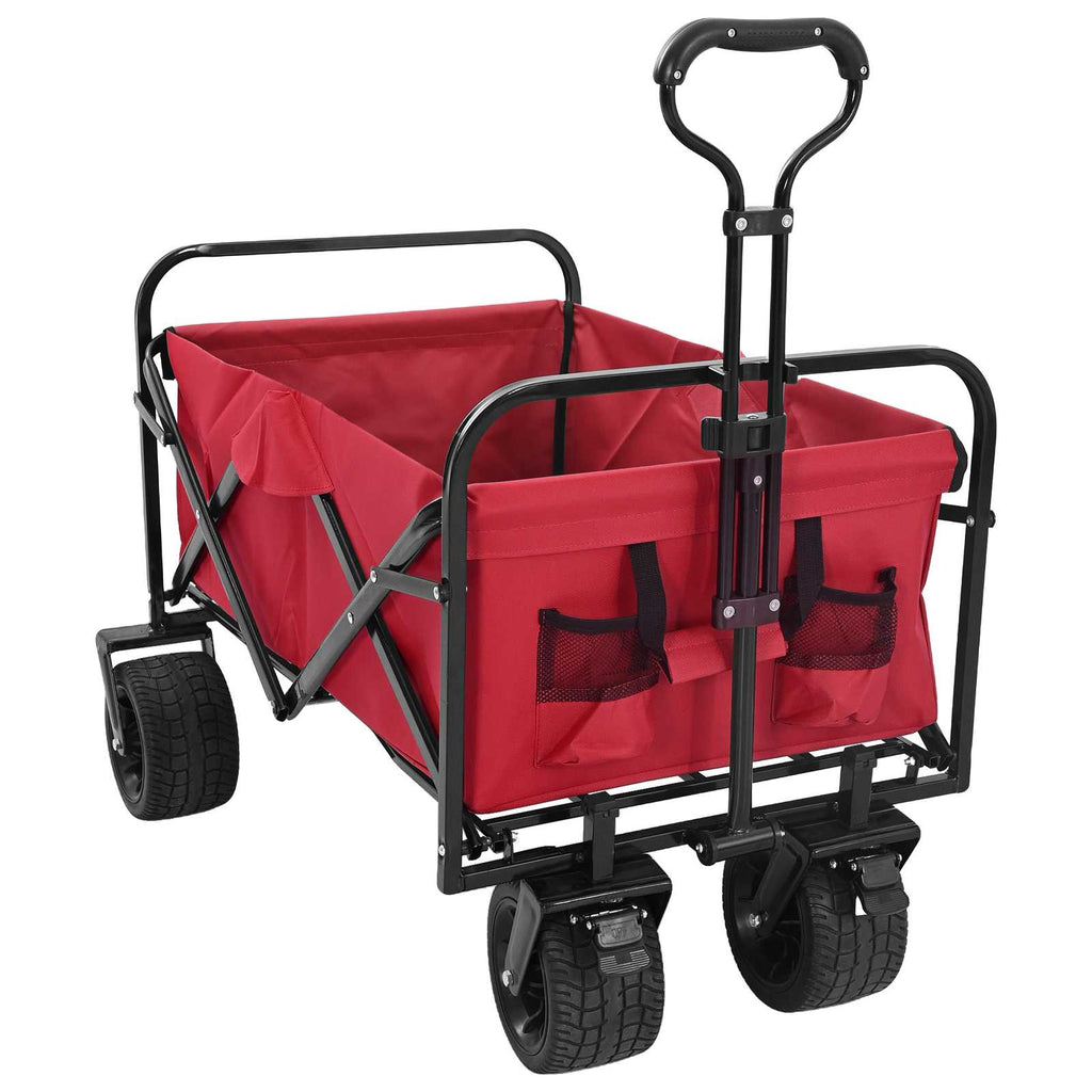 vidaXL Wózek Składany czerwony 89 x 63 x 96 cm Stal i poliester Oxford