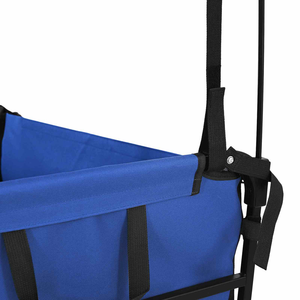 vidaXL Składany Wózek Ręczny Czarny 105 x 56,5 x 116 cm Tkanina Oxford