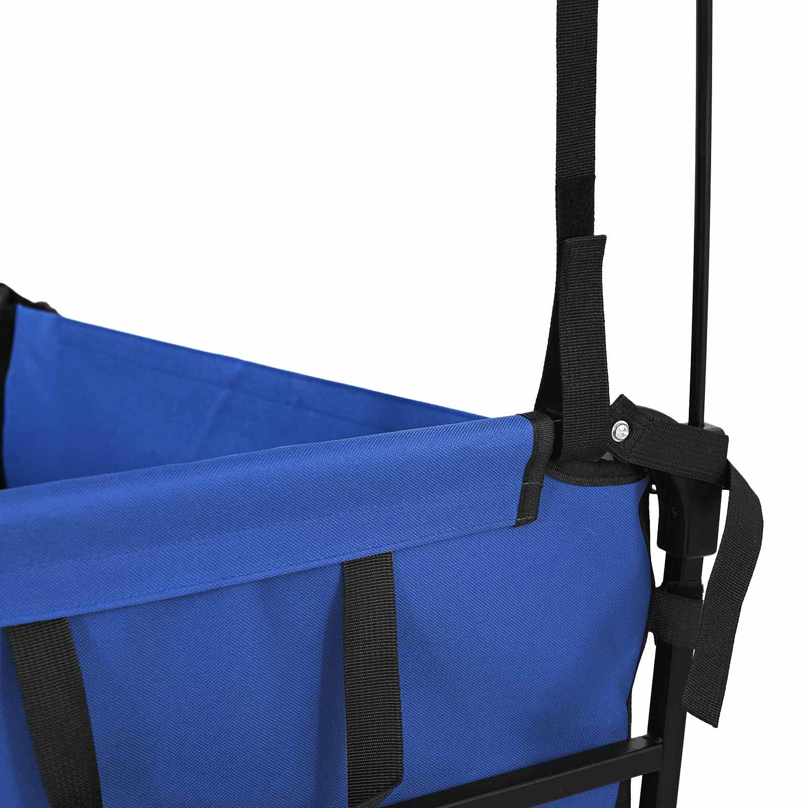 vidaXL Składany Wózek Ręczny Czarny 105 x 56,5 x 116 cm Tkanina Oxford