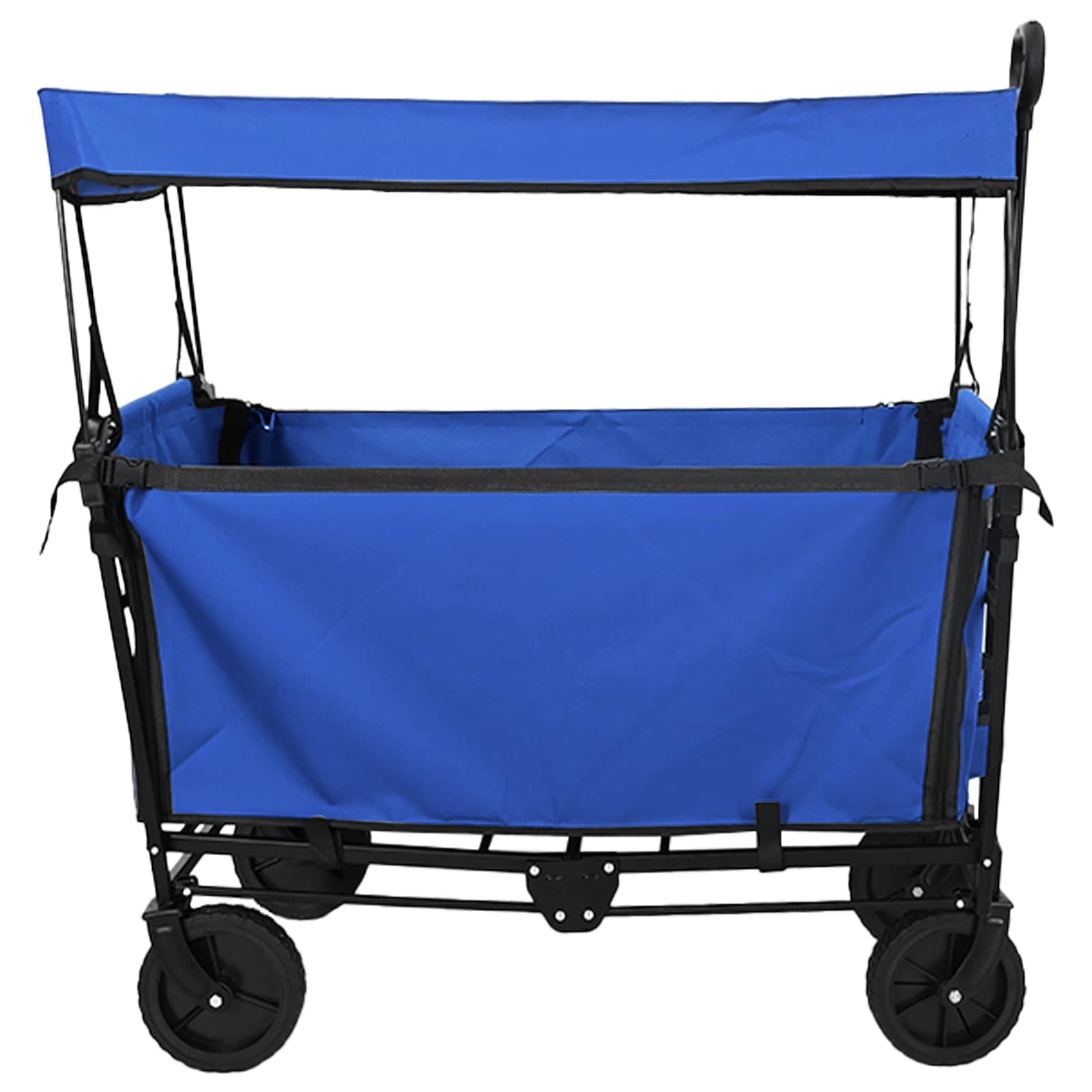vidaXL Składany Wózek Ręczny Czarny 105 x 56,5 x 116 cm Tkanina Oxford
