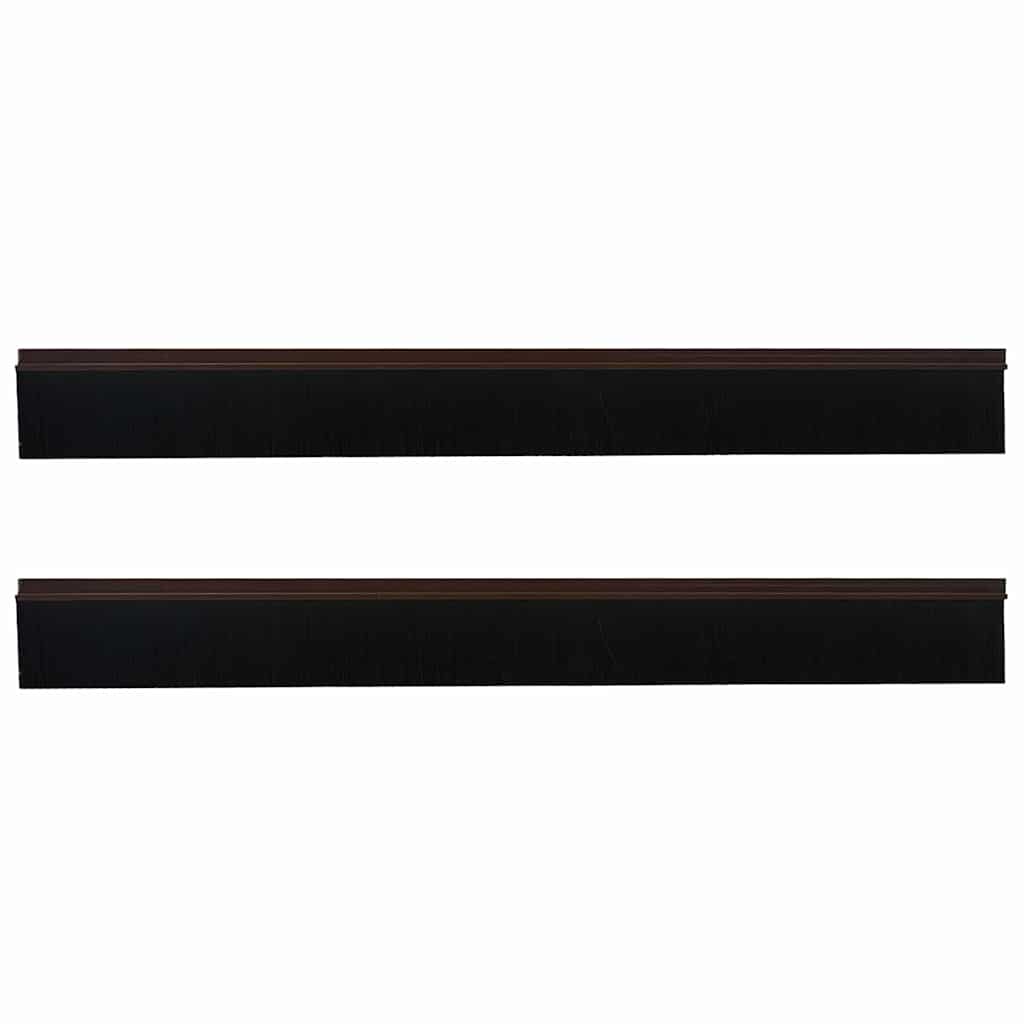 vidaXL Szczotki uszczelniające do drzwi samoprzylepne 2 pcs Brązowy