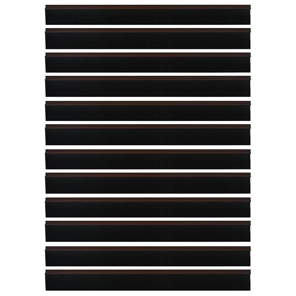 vidaXL Szczotki uszczelniające do drzwi samoprzylepne 12 pcs Brązowy