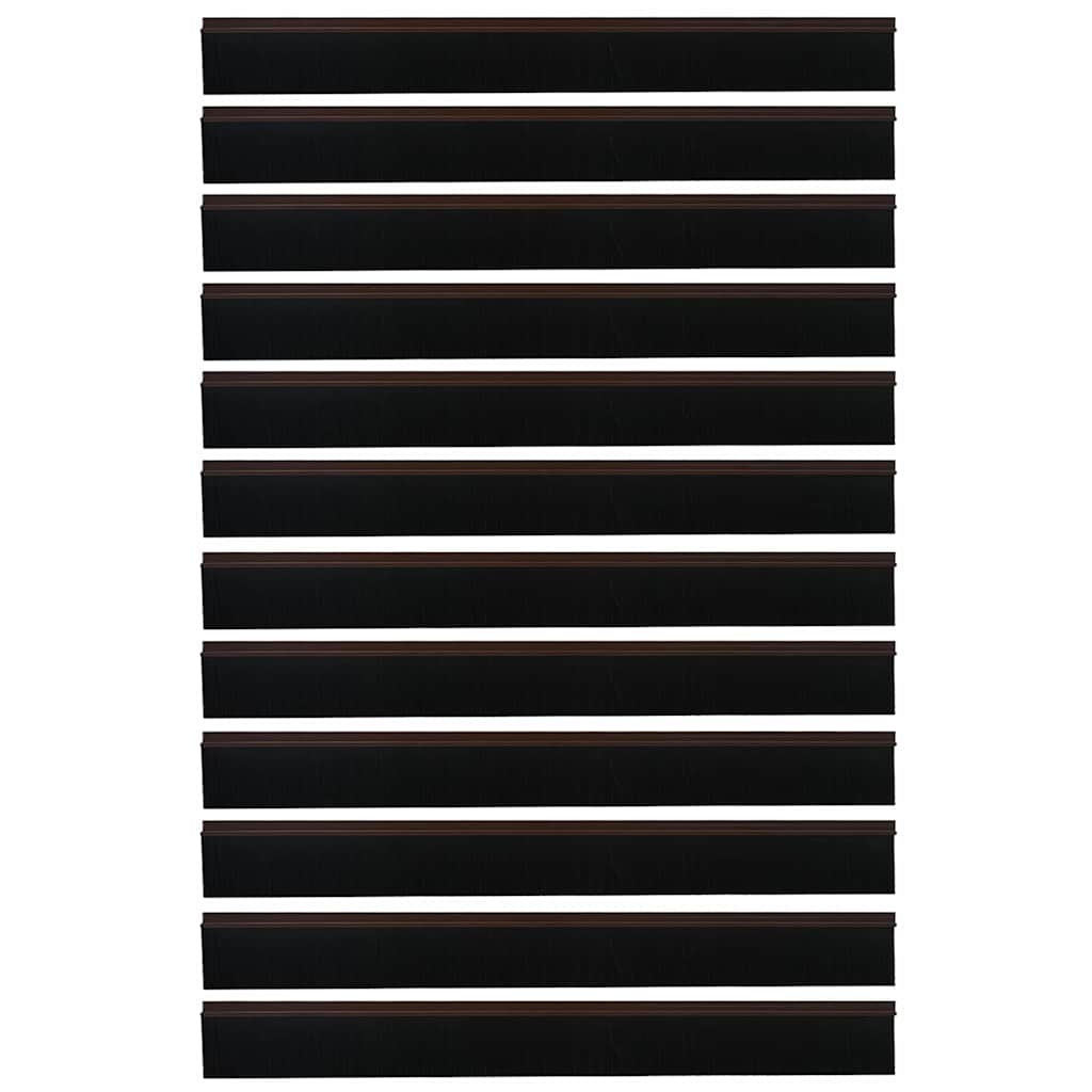 vidaXL Szczotki uszczelniające do drzwi samoprzylepne 12 pcs Brązowy