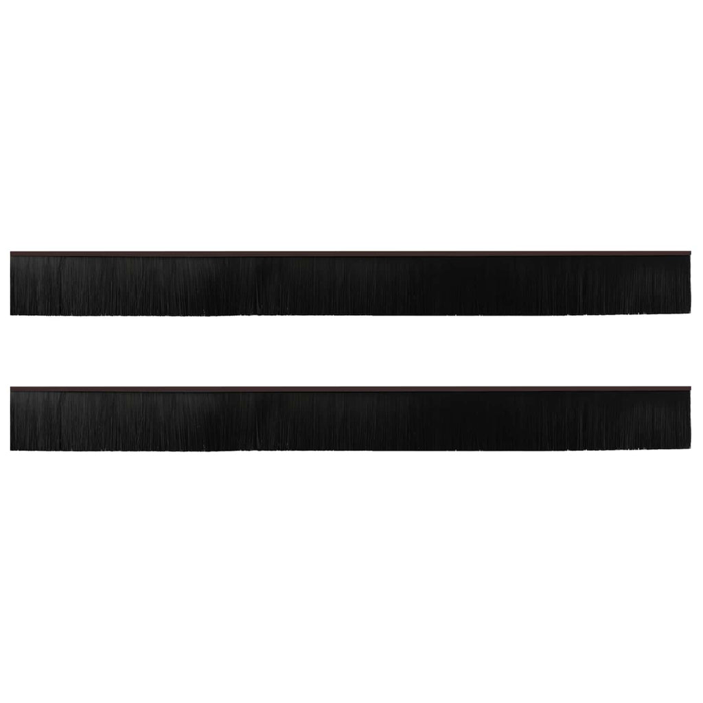 vidaXL Szczotki uszczelniające do drzwi samoprzylepne 2 pcs Brązowy