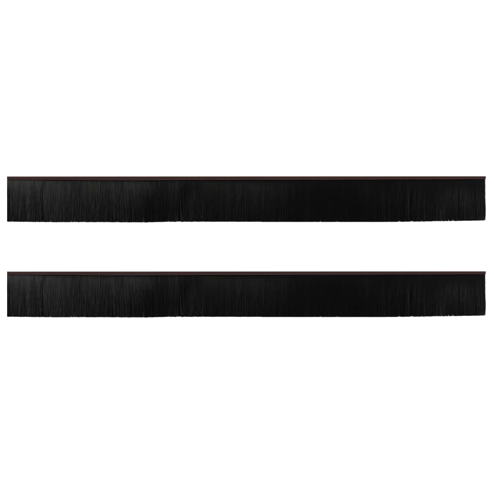 vidaXL Szczotki uszczelniające do drzwi samoprzylepne 2 pcs Brązowy