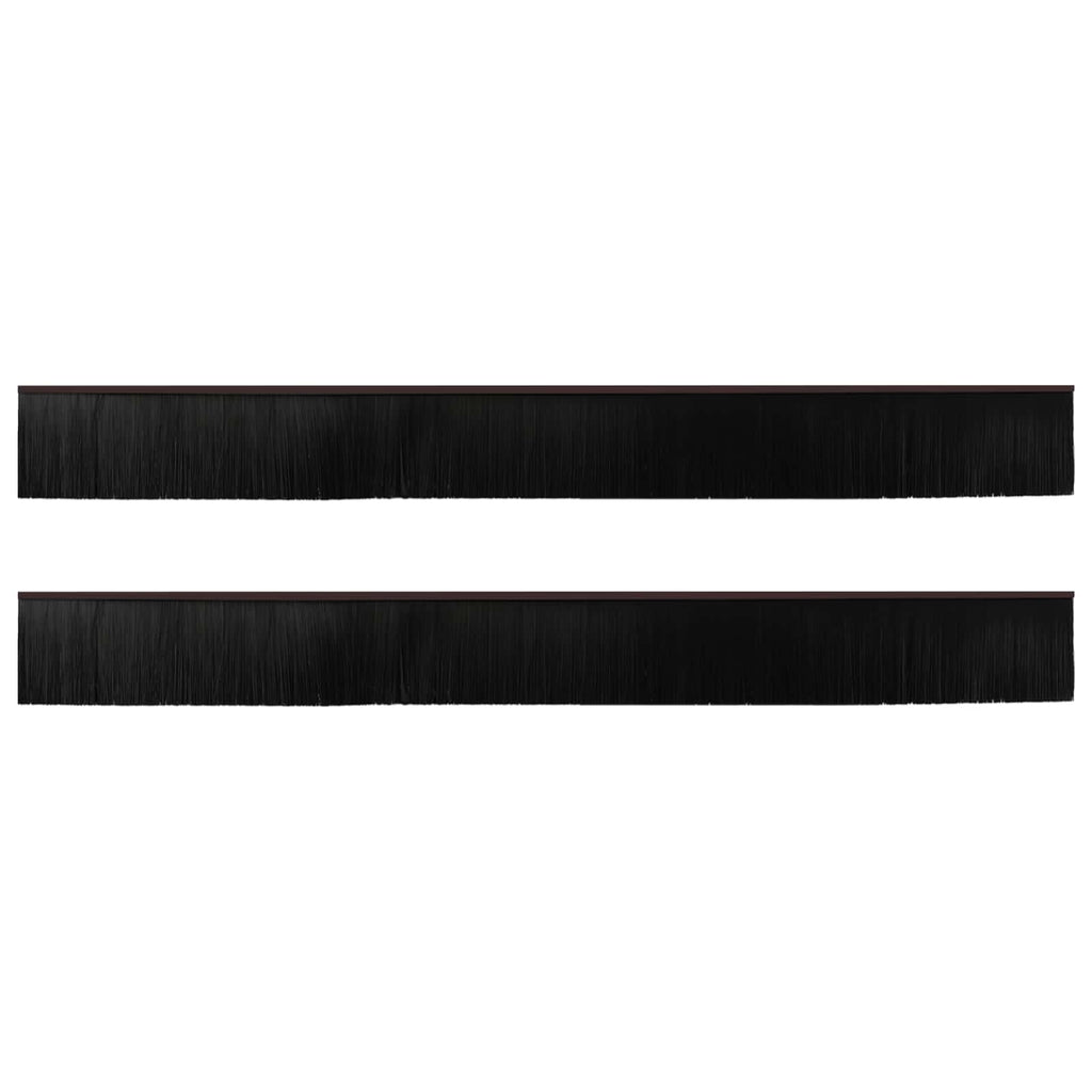 vidaXL Szczotki uszczelniające do drzwi samoprzylepne 2 pcs Brązowy