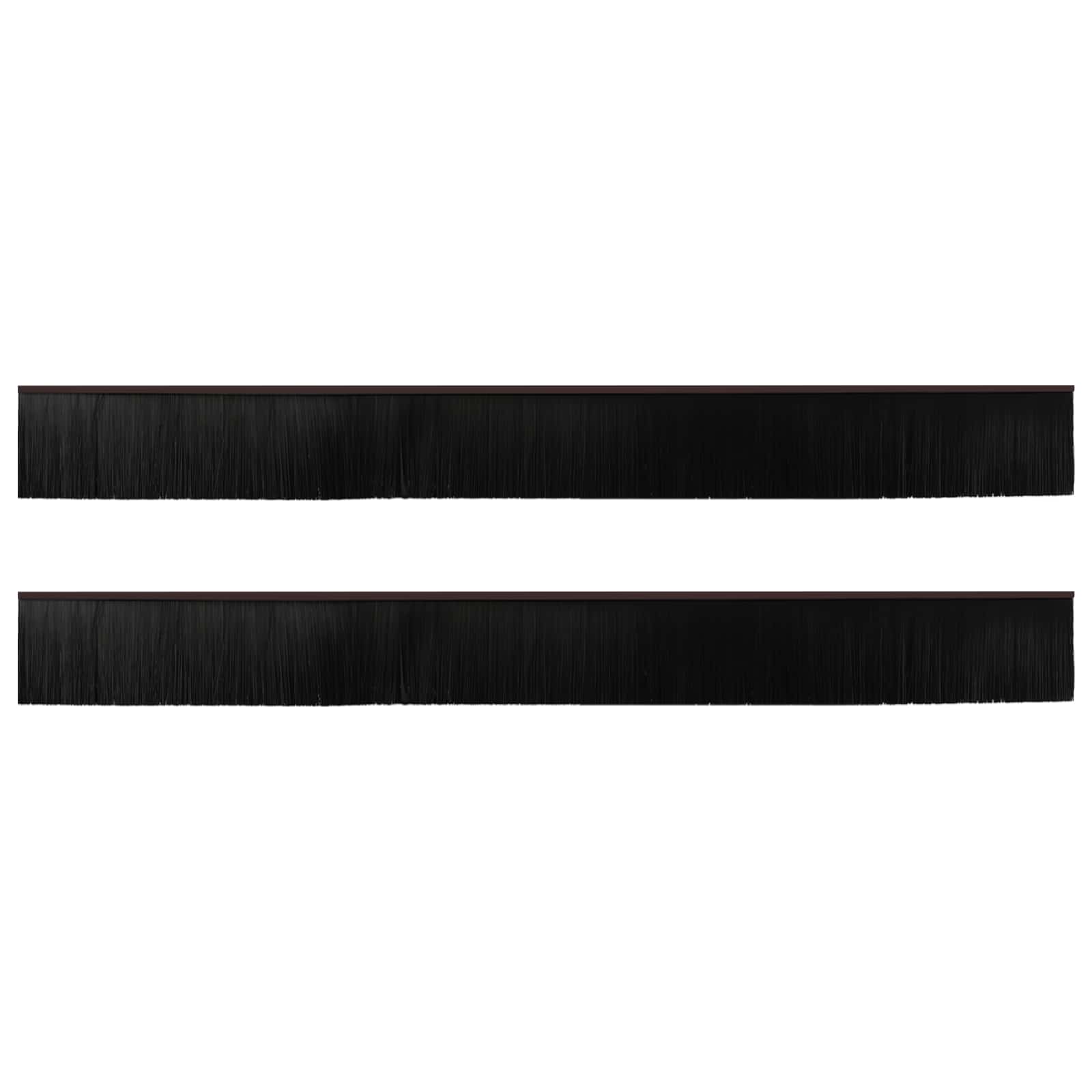 vidaXL Szczotki uszczelniające do drzwi samoprzylepne 2 pcs Brązowy