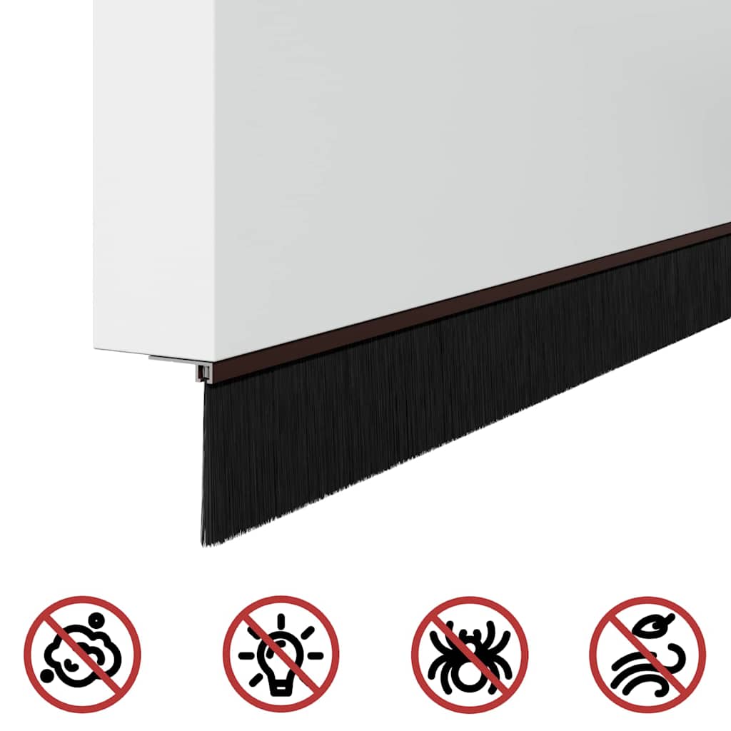 vidaXL Szczotki uszczelniające do drzwi samoprzylepne 6 pcs Brązowy