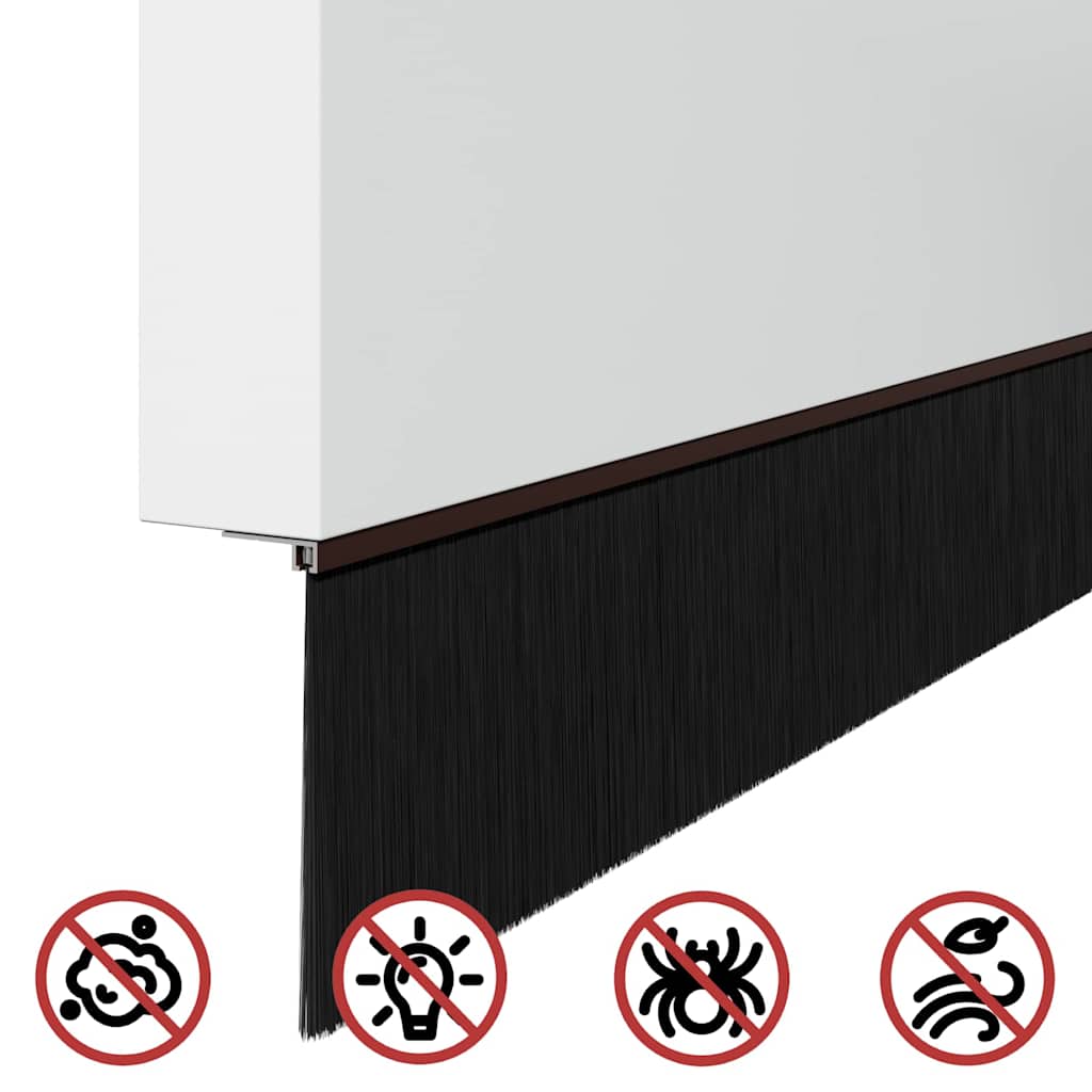 vidaXL Szczotki uszczelniające do drzwi samoprzylepne 6 pcs Brązowy