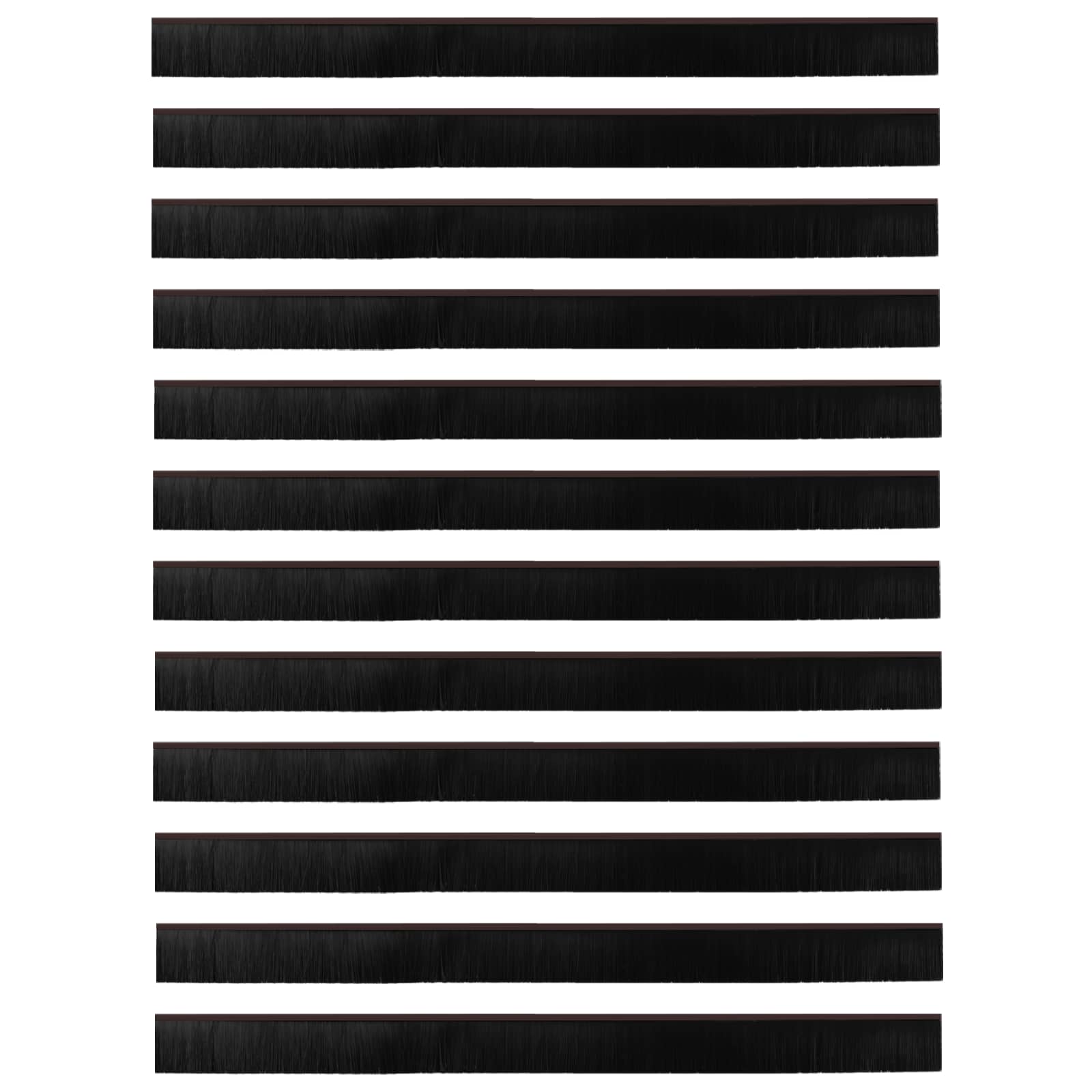 vidaXL Szczotki uszczelniające do drzwi samoprzylepne 12 pcs Brązowy