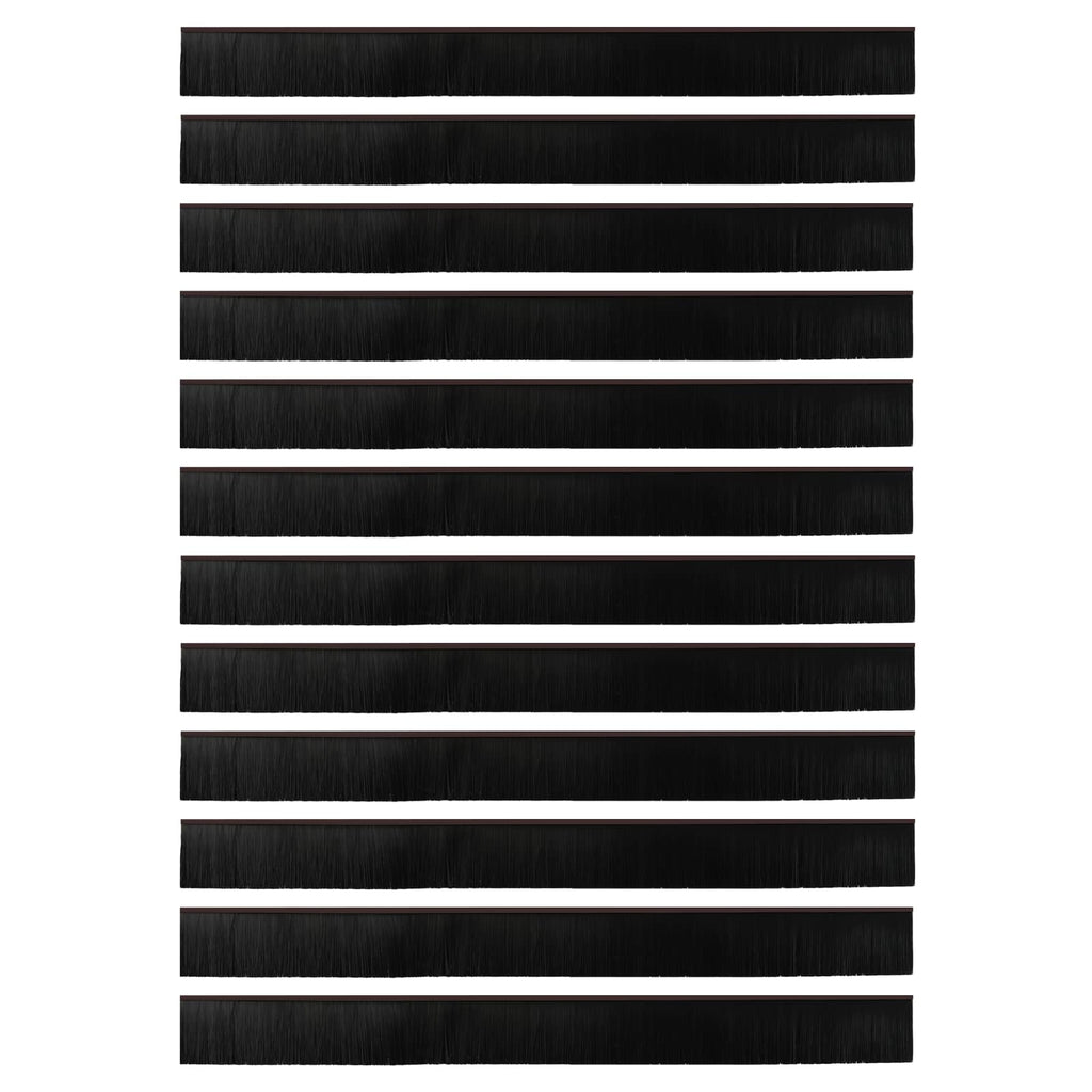 vidaXL Szczotki uszczelniające do drzwi samoprzylepne 12 pcs Brązowy