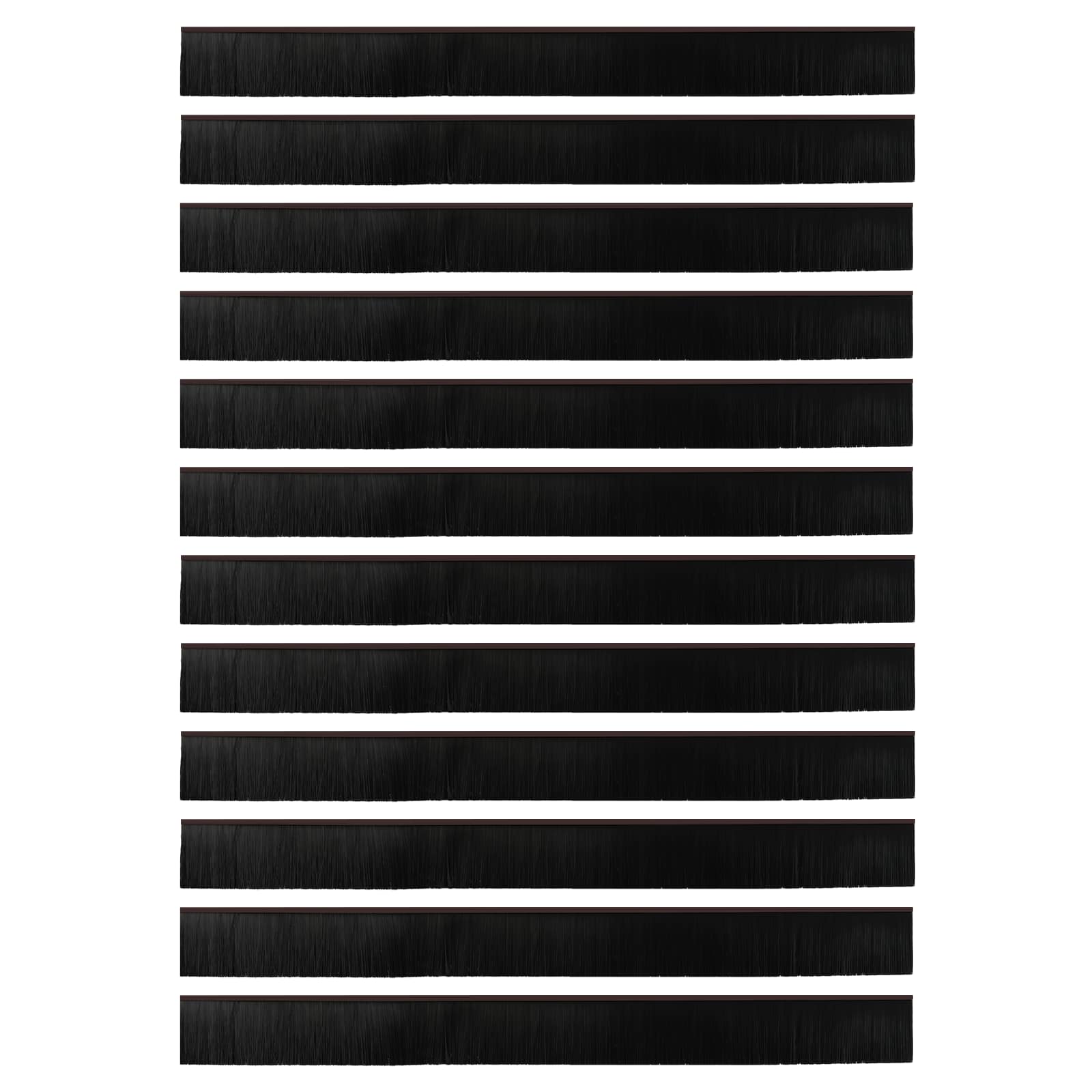 vidaXL Szczotki uszczelniające do drzwi samoprzylepne 12 pcs Brązowy