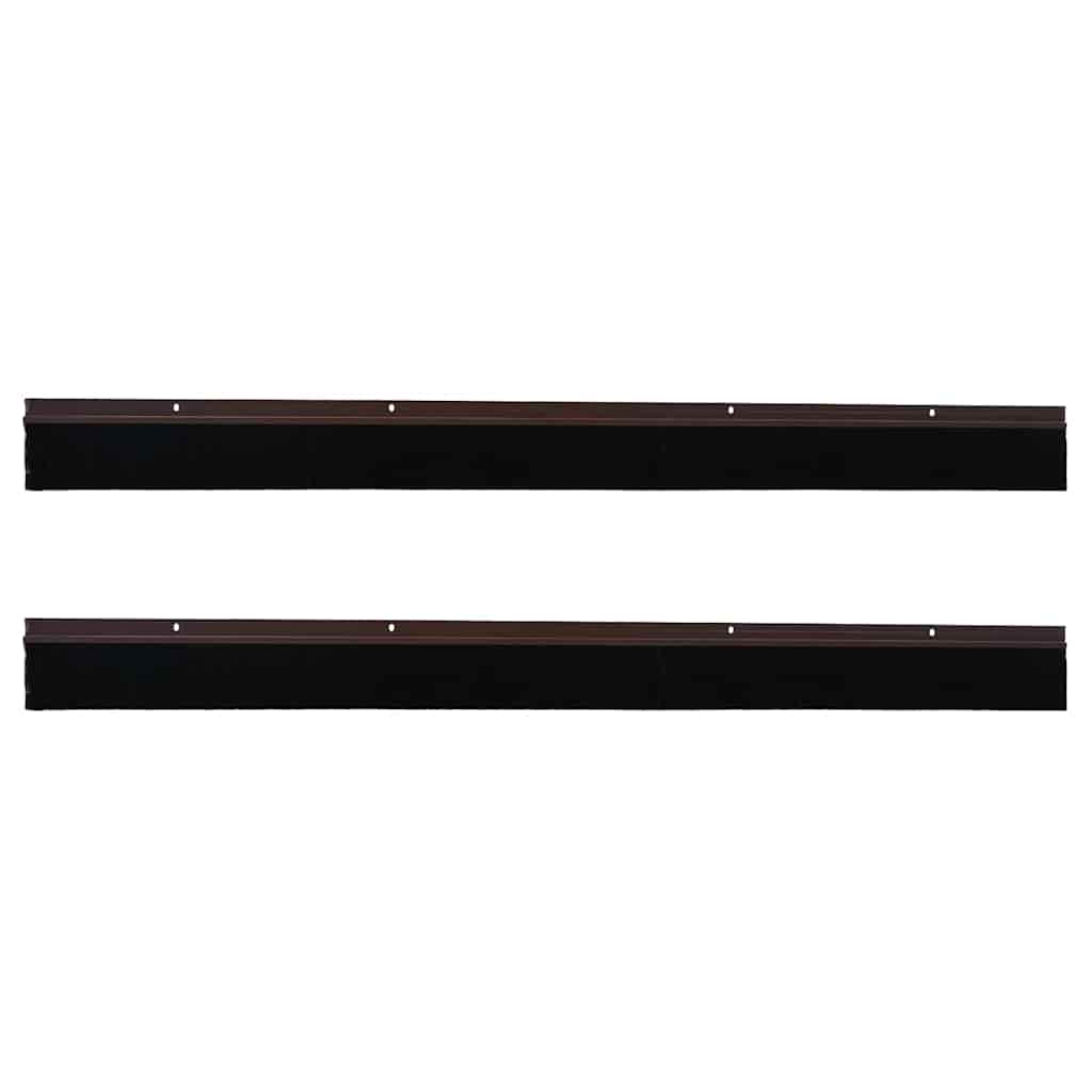 vidaXL Uszczelki z szczotką do drzwi na zatrzask 2 pcs Brązowy 100 cm