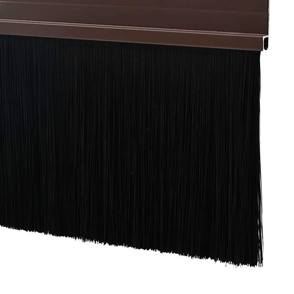 vidaXL Uszczelki z szczotką do drzwi na zatrzask 6 pcs Brązowy 100 cm