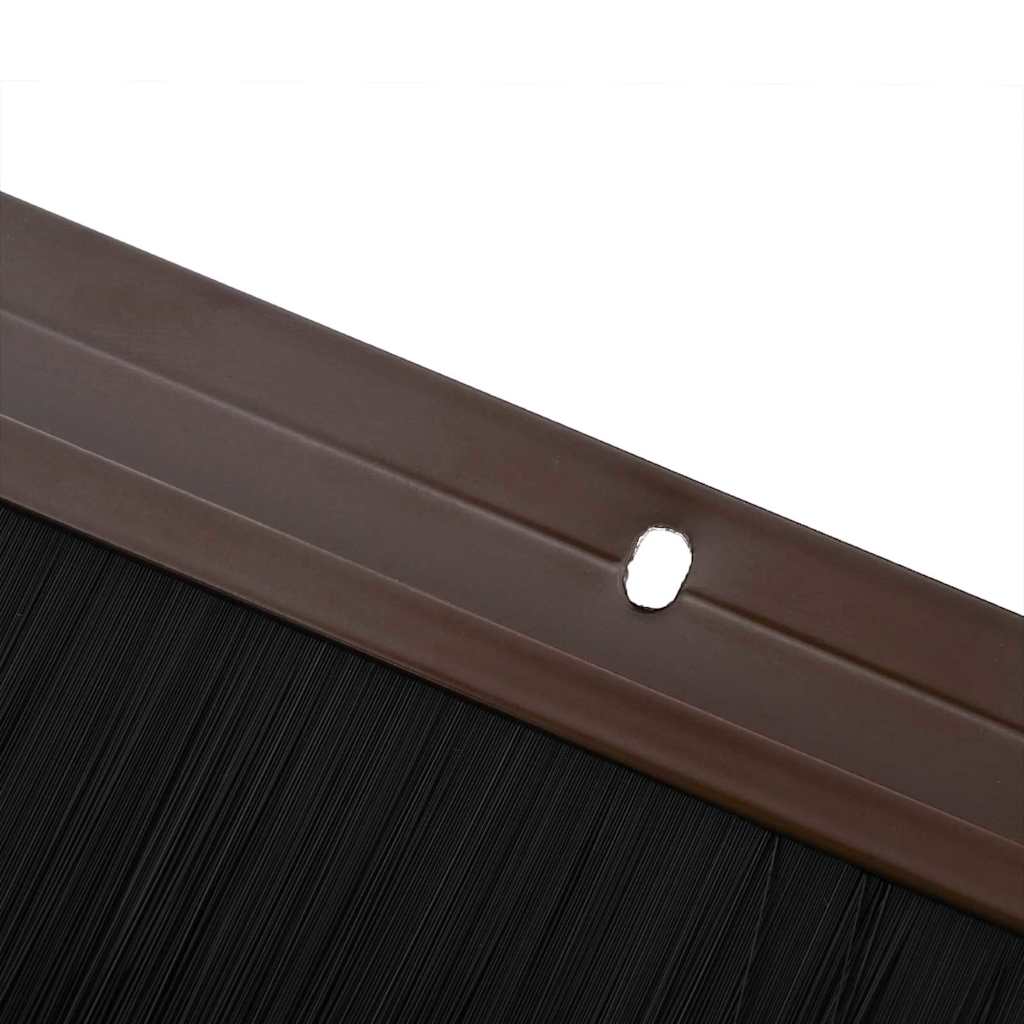 vidaXL Uszczelki z szczotką do drzwi na zatrzask 6 pcs Brązowy 100 cm