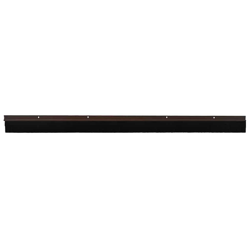 vidaXL Uszczelki z szczotką do drzwi na zatrzask 12 pcs Brązowy 100 cm