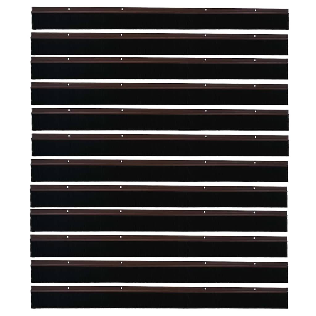 vidaXL Uszczelki z szczotką do drzwi na zatrzask 12 pcs Brązowy 100 cm
