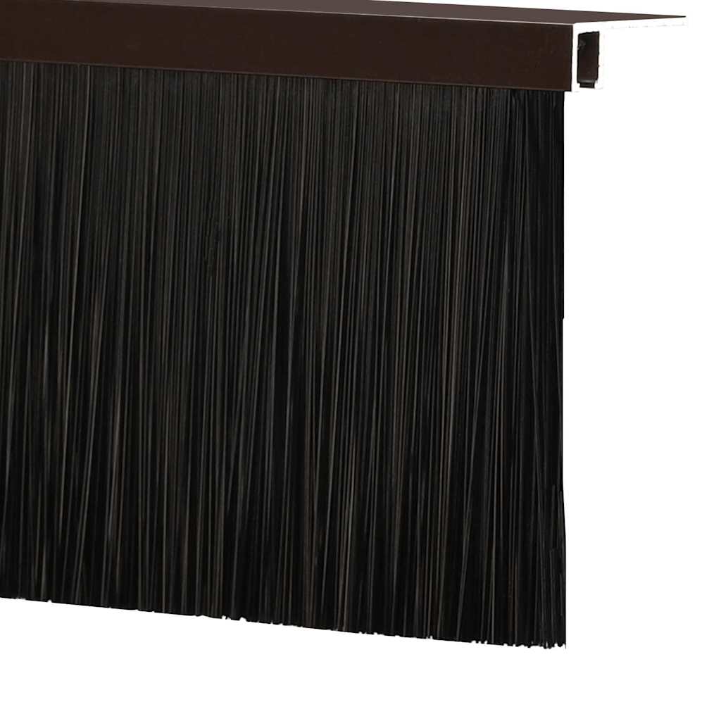vidaXL Uszczelki z szczotką do drzwi na zatrzask 2 pcs Brązowy 100 cm