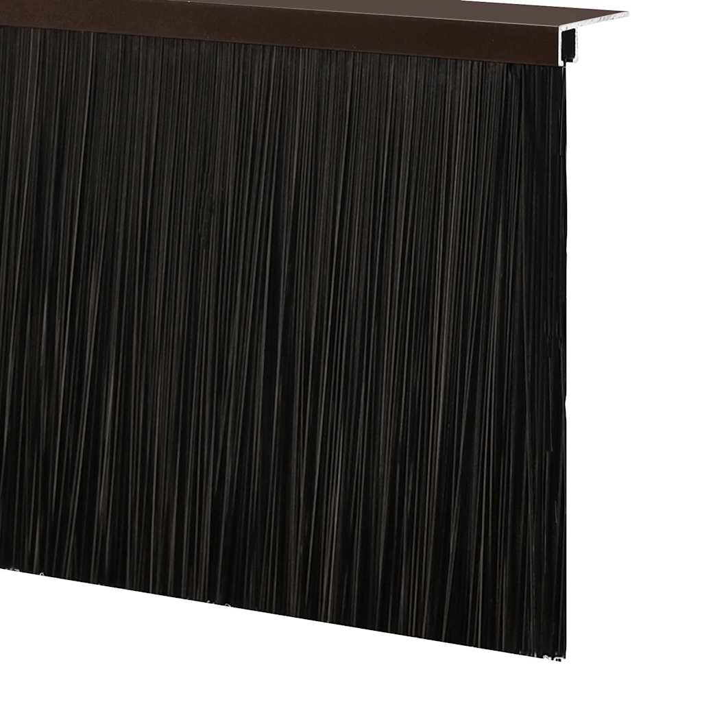 vidaXL Uszczelki z szczotką do drzwi na zatrzask 2 pcs Brązowy 100 cm