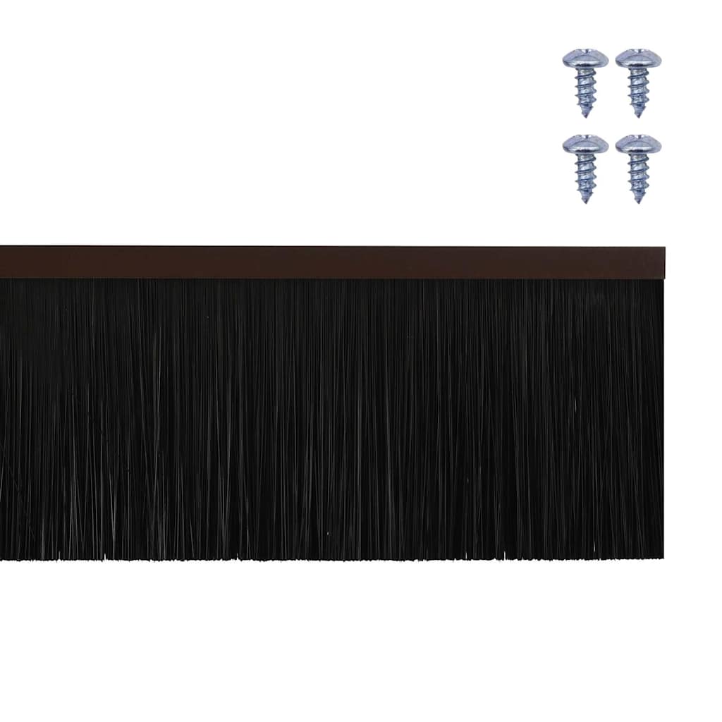 vidaXL Uszczelki z szczotką do drzwi na zatrzask 6 pcs Brązowy 100 cm