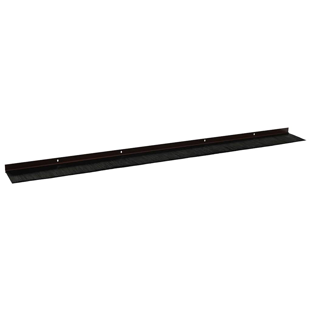 vidaXL Uszczelki z szczotką do drzwi na zatrzask 6 pcs Brązowy 100 cm
