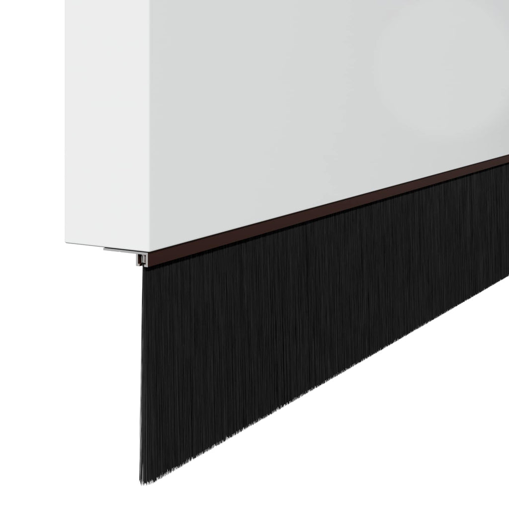 vidaXL Uszczelki z szczotką do drzwi na zatrzask 12 pcs Brązowy 100 cm