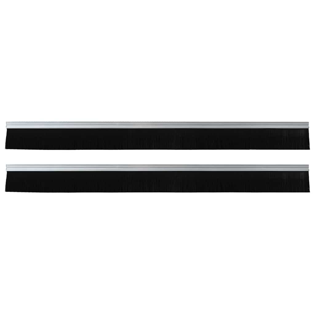vidaXL Szczotki uszczelniające do drzwi samoprzylepne 2 pcs Srebrny