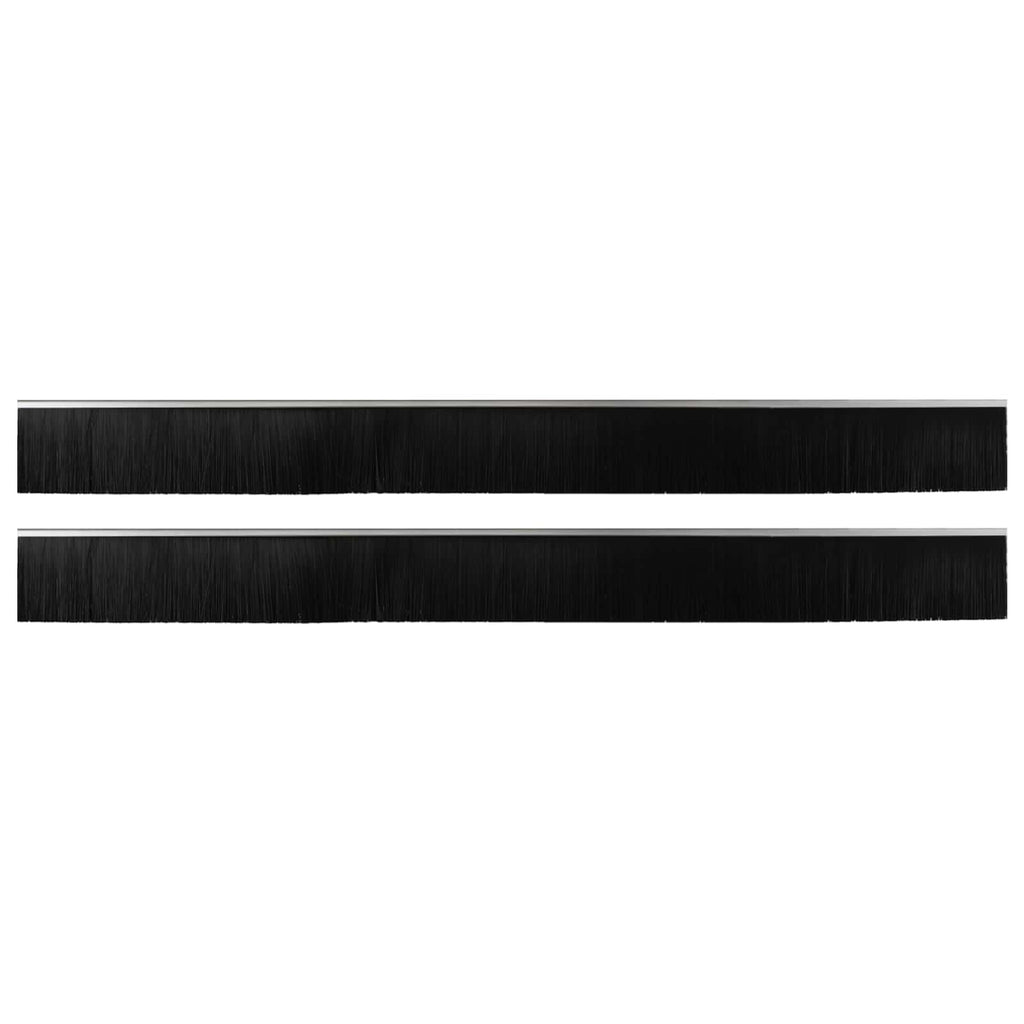 vidaXL Szczotki uszczelniające do drzwi samoprzylepne 2 pcs Srebrny