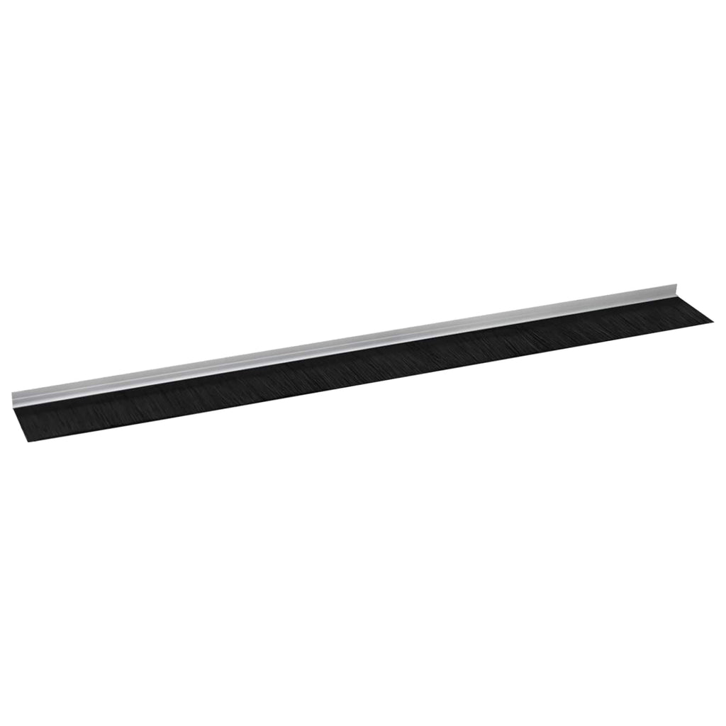 vidaXL Szczotki uszczelniające do drzwi samoprzylepne 2 pcs Srebrny