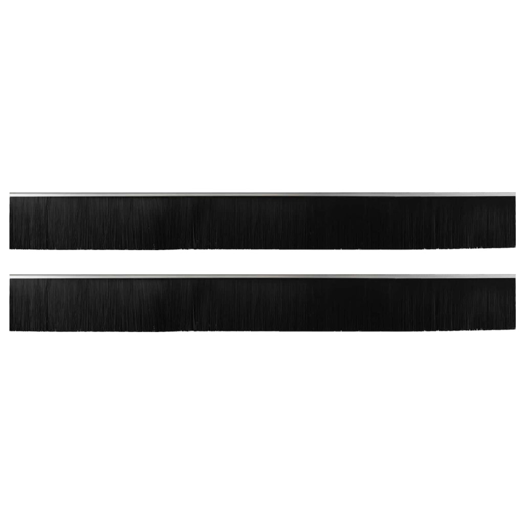 vidaXL Szczotki uszczelniające do drzwi samoprzylepne 2 pcs Srebrny