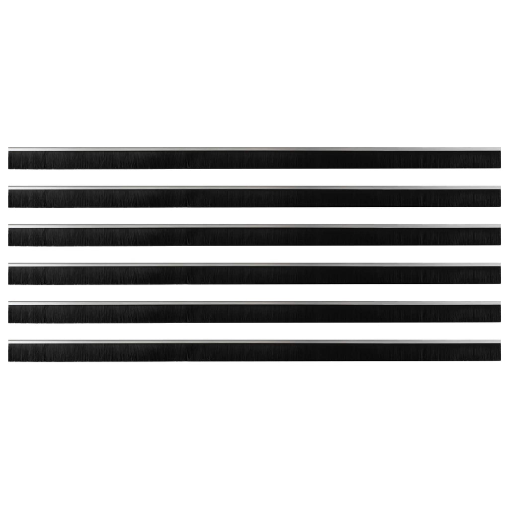 vidaXL Szczotki uszczelniające do drzwi samoprzylepne 6 pcs Srebrny